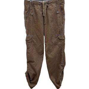 Mossimo Supply Co. Pants Womens Size 7 Brown Low Rise Relaxed Corduroy Cargo